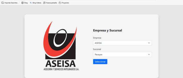 Aplicación con control multiempresa y multisucursal.